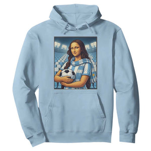 Funny Argentina Soccer Mona Lisa Hoodie Football Fan Pride Graphic