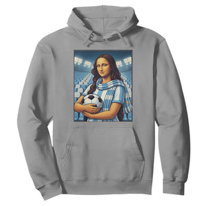 Funny Argentina Soccer Mona Lisa Hoodie Football Fan Pride Graphic