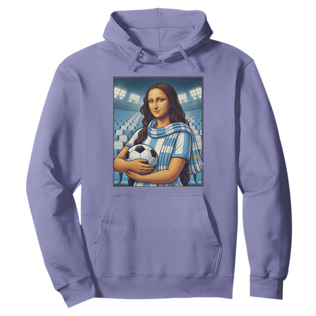 Funny Argentina Soccer Mona Lisa Hoodie Football Fan Pride Graphic