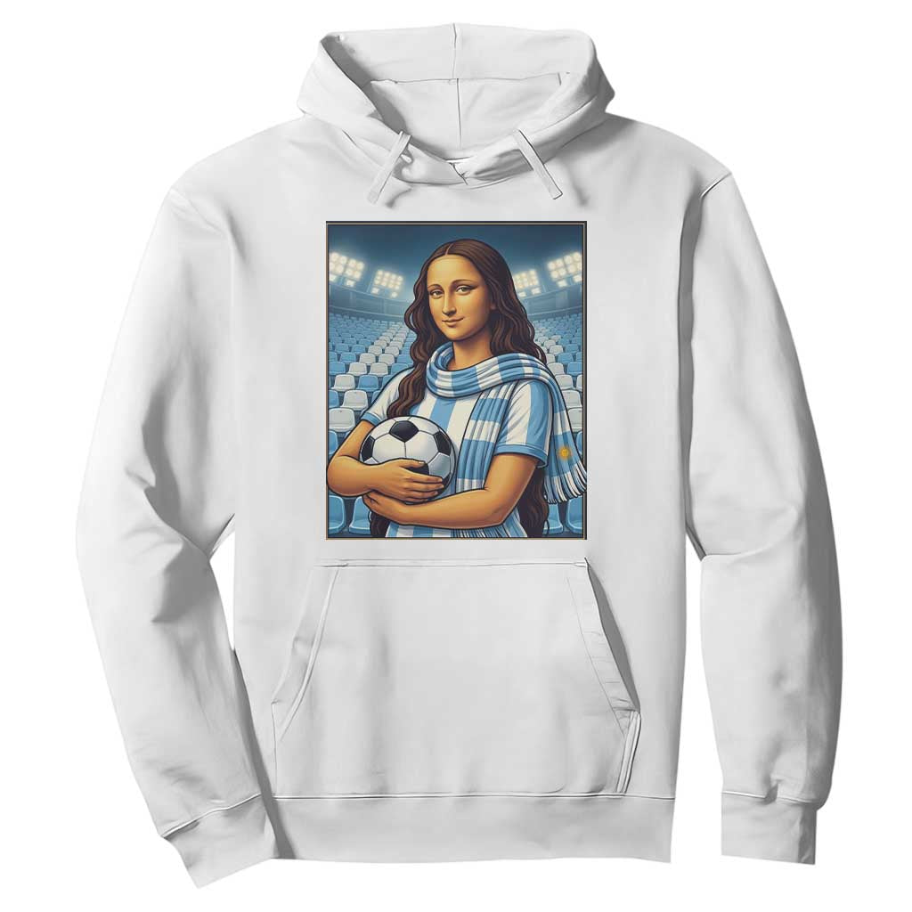 Funny Argentina Soccer Mona Lisa Hoodie Football Fan Pride Graphic