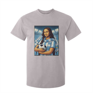 Funny Argentina Soccer Mona Lisa T Shirt For Kid Football Fan Pride Graphic