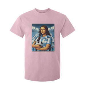 Funny Argentina Soccer Mona Lisa T Shirt For Kid Football Fan Pride Graphic