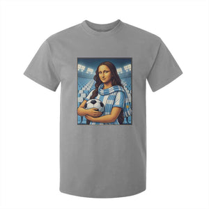 Funny Argentina Soccer Mona Lisa T Shirt For Kid Football Fan Pride Graphic
