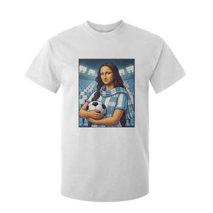 Funny Argentina Soccer Mona Lisa T Shirt For Kid Football Fan Pride Graphic