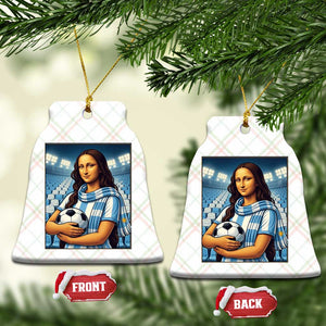 Funny Argentina Soccer Mona Lisa Ceramic Ornament Football Fan Pride Graphic