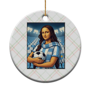 Funny Argentina Soccer Mona Lisa Ceramic Ornament Football Fan Pride Graphic