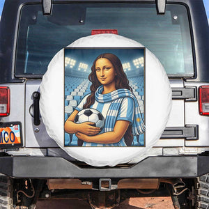 Funny Argentina Soccer Mona Lisa Spare Tire Cover Football Fan Pride Graphic
