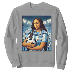Funny Argentina Soccer Mona Lisa Sweatshirt Football Fan Pride Graphic