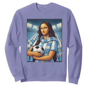 Funny Argentina Soccer Mona Lisa Sweatshirt Football Fan Pride Graphic