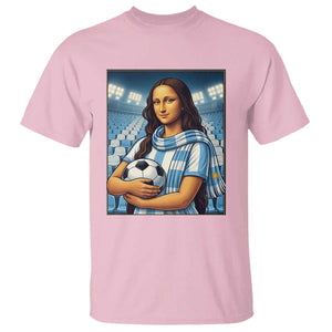 Funny Argentina Soccer Mona Lisa T Shirt Football Fan Pride Graphic