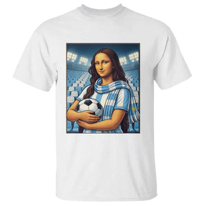 Funny Argentina Soccer Mona Lisa T Shirt Football Fan Pride Graphic