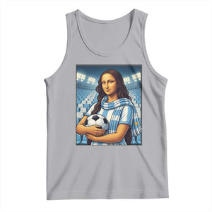 Funny Argentina Soccer Mona Lisa Tank Top Football Fan Pride Graphic