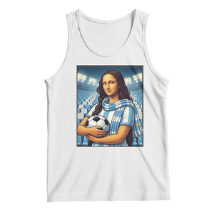 Funny Argentina Soccer Mona Lisa Tank Top Football Fan Pride Graphic
