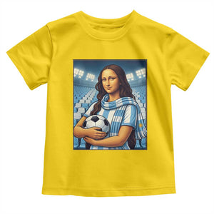 Funny Argentina Soccer Mona Lisa Toddler T Shirt Football Fan Pride Graphic