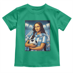 Funny Argentina Soccer Mona Lisa Toddler T Shirt Football Fan Pride Graphic