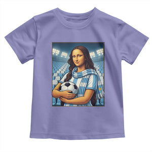 Funny Argentina Soccer Mona Lisa Toddler T Shirt Football Fan Pride Graphic