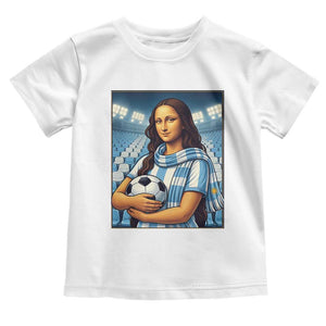 Funny Argentina Soccer Mona Lisa Toddler T Shirt Football Fan Pride Graphic
