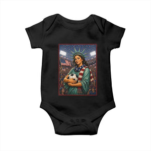 Funny Statue Of Liberty Soccer Gift Baby Onesie USA Football Pride
