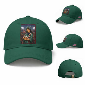 Funny Statue Of Liberty Soccer Gift Baseball Cap USA Football Pride
