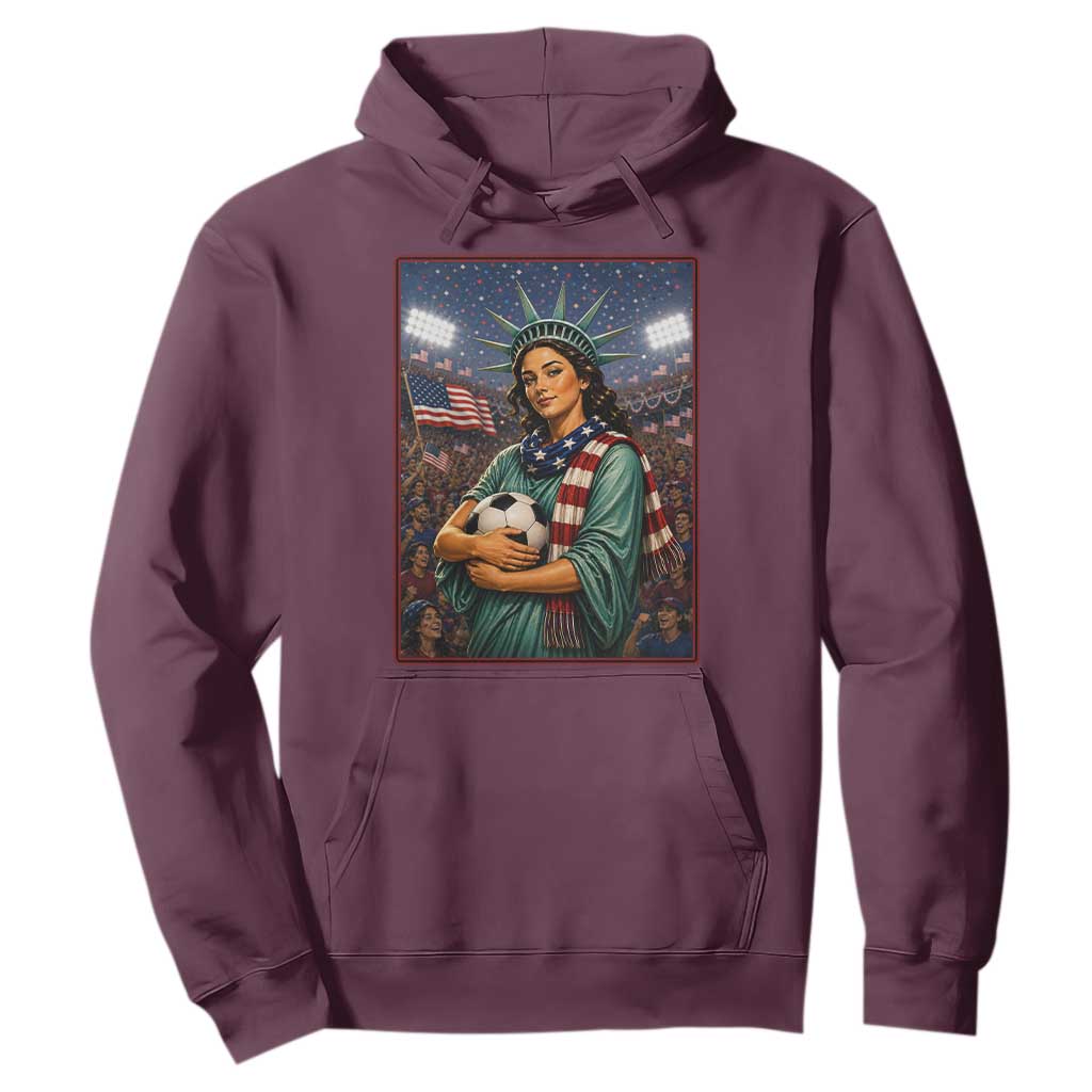 Funny Statue Of Liberty Soccer Gift Hoodie USA Football Pride