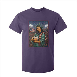 Funny Statue Of Liberty Soccer Gift T Shirt For Kid USA Football Pride