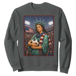 Funny Statue Of Liberty Soccer Gift Sweatshirt USA Football Pride