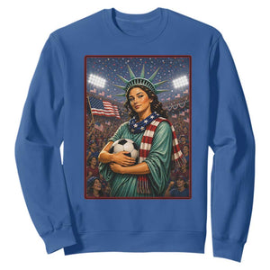 Funny Statue Of Liberty Soccer Gift Sweatshirt USA Football Pride