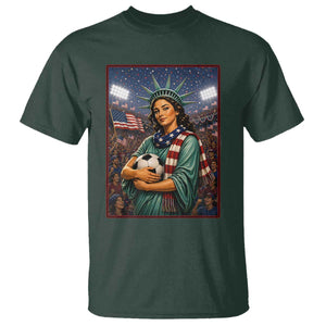 Funny Statue Of Liberty Soccer Gift T Shirt USA Football Pride