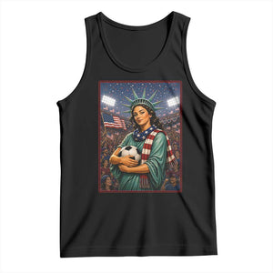 Funny Statue Of Liberty Soccer Gift Tank Top USA Football Pride
