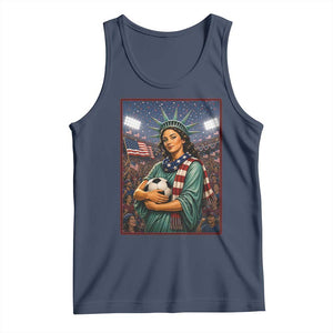Funny Statue Of Liberty Soccer Gift Tank Top USA Football Pride
