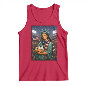 Funny Statue Of Liberty Soccer Gift Tank Top USA Football Pride