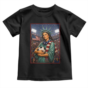 Funny Statue Of Liberty Soccer Gift Toddler T Shirt USA Football Pride