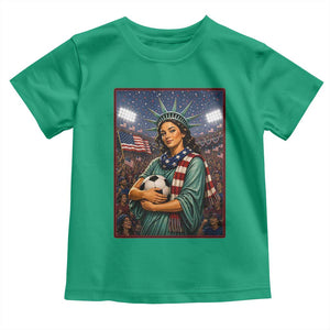 Funny Statue Of Liberty Soccer Gift Toddler T Shirt USA Football Pride