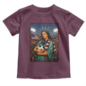 Funny Statue Of Liberty Soccer Gift Toddler T Shirt USA Football Pride
