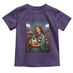 Funny Statue Of Liberty Soccer Gift Toddler T Shirt USA Football Pride