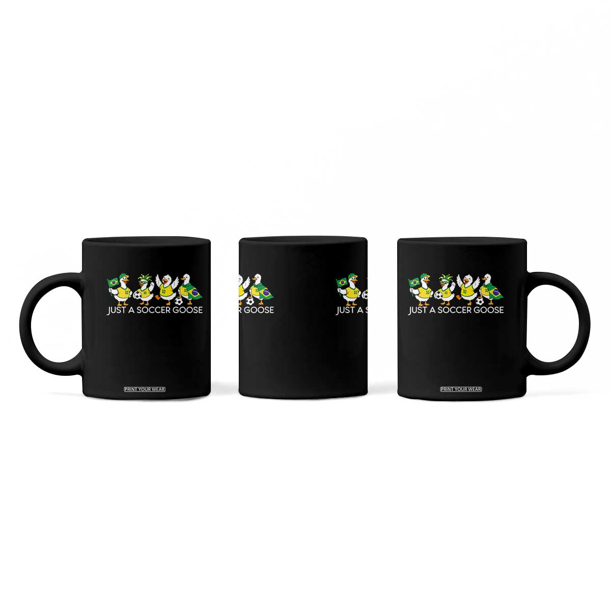 Funny Just A Soccer Goose Coffee Mug Brazil Football Fan