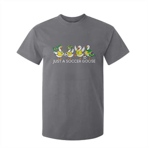Funny Just A Soccer Goose T Shirt For Kid Brazil Football Fan