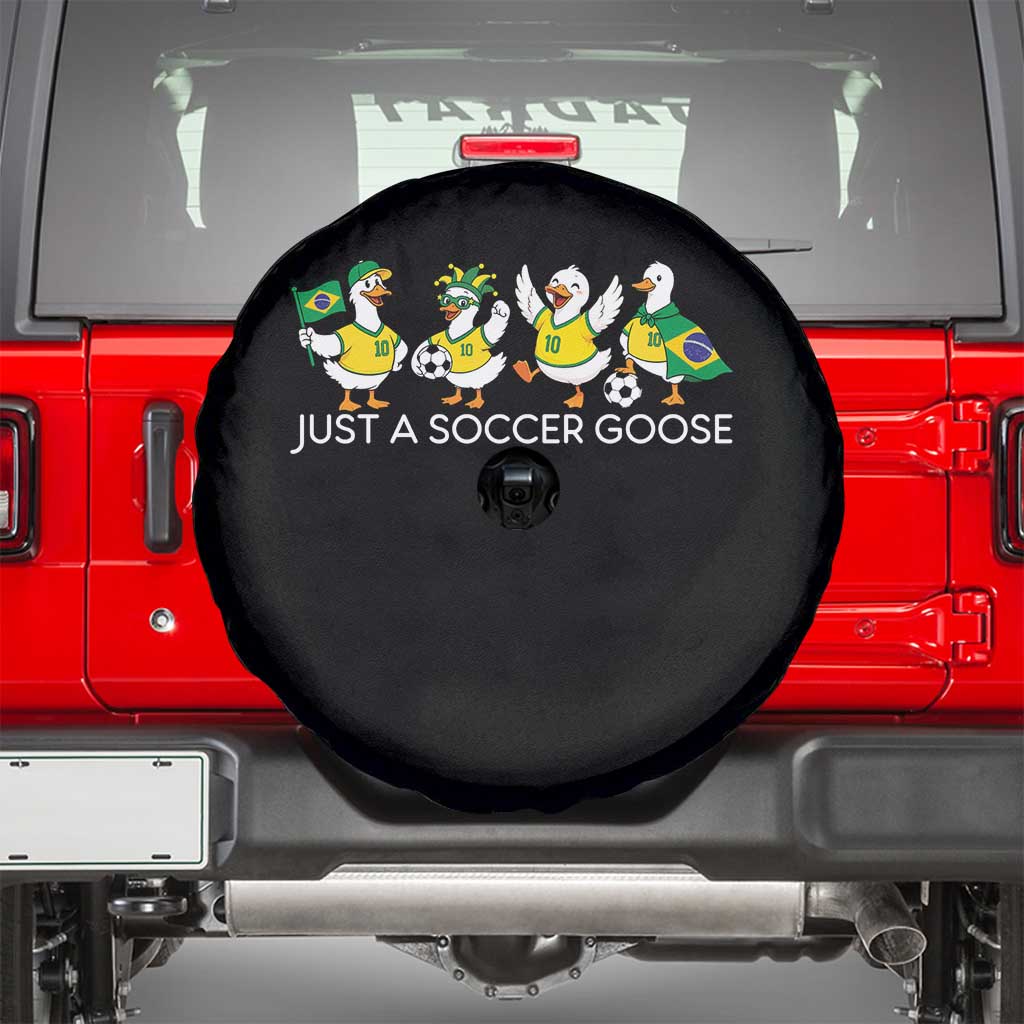 Funny Just A Soccer Goose Spare Tire Cover Brazil Football Fan