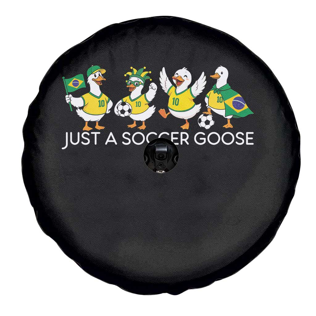 Funny Just A Soccer Goose Spare Tire Cover Brazil Football Fan