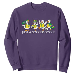 Funny Just A Soccer Goose Sweatshirt Brazil Football Fan