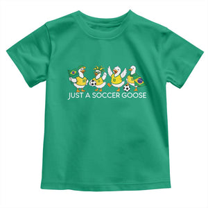 Funny Just A Soccer Goose Toddler T Shirt Brazil Football Fan