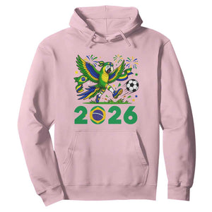 Funny Brazil Soccer Macaw Hoodie 2026 Football Fan Graphic