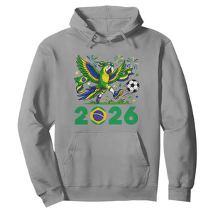 Funny Brazil Soccer Macaw Hoodie 2026 Football Fan Graphic