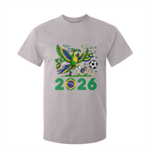 Funny Brazil Soccer Macaw T Shirt For Kid 2026 Football Fan Graphic