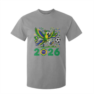 Funny Brazil Soccer Macaw T Shirt For Kid 2026 Football Fan Graphic