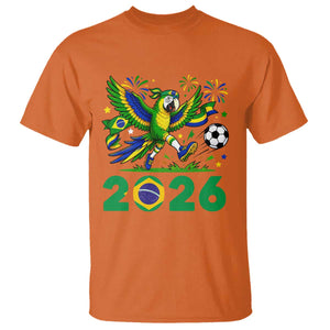 Funny Brazil Soccer Macaw T Shirt 2026 Football Fan Graphic