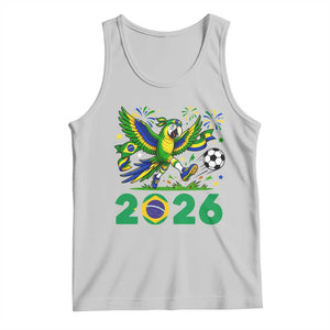 Funny Brazil Soccer Macaw Tank Top 2026 Football Fan Graphic
