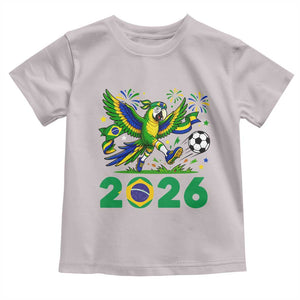 Funny Brazil Soccer Macaw Toddler T Shirt 2026 Football Fan Graphic