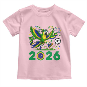 Funny Brazil Soccer Macaw Toddler T Shirt 2026 Football Fan Graphic