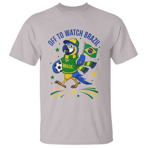 Off To Watch Brazil T Shirt Funny Tropical Bird Soccer Fan